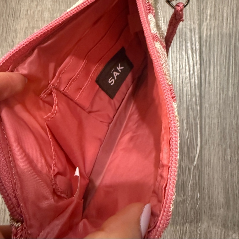 Striped Pink and Cream Pouch - Picture 6 of 7